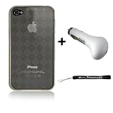 Argyle Smoke Flexi Skin Cover for Apple iPhone 4
