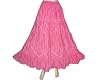 Womens Skirts Boho Lace Work Bellydance Baby Pink Long Skirt 39"