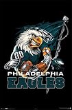 Philadelphia Eagles (Flex Mascot, Logo) Sports Poster Print - 24" X 36"