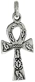 Sterling Silver 1 1/16 (27mm) Ankh Pendant