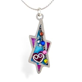 Heart and Star of David Necklace