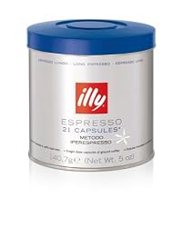 Illy iperEspresso Lungo Capsules Medium Roasted Coffee, 4.6-Ounce, 21-Count Capsules