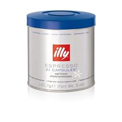 Illy Metodo Iperespresso Espresso-Kapseln, Caff� Lungo, Dose mit silber / blauem Deckel, 21 Kapseln