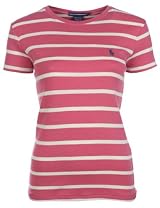 Ralph Lauren Womens T-Shirt Knit Striped Pink/White