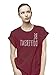 Be Different - Mens or Womens Organic Cotton T-Shirt Unique Look Burgundy