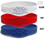 New England Patriots Super Bowl 39 3 Pack Wristband Bracelets / 3 Pack