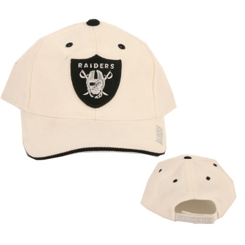 Oakland Raiders Classic Adjustable Baseball Hat - White
