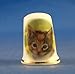 Porcelain China Collectable Thimble - Calico Kitten -- Free Gift Box