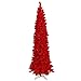 Vickerman 439005 - 54" Flocked Red Pencil Fir Tree Christmas Tree (K168045)