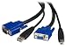 StarTech 15-Feet 2-in-1 Universal USB KVM Cable (SVUSB2N1_15)