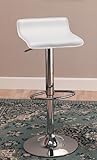 White Adjustable Barstools, Set of 2 by Coaster Furniture