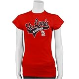 St Louis Cardinals Red Ladies Tail Sweep T-shirt