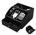 Wood Charger Station Valet- Black