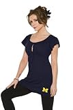 Michigan Wolverines Women's Rayon Peasant Top - by Alyssa Milano