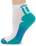 ASICS Hera Quarter Socks, Small, White/Teal/Lapis