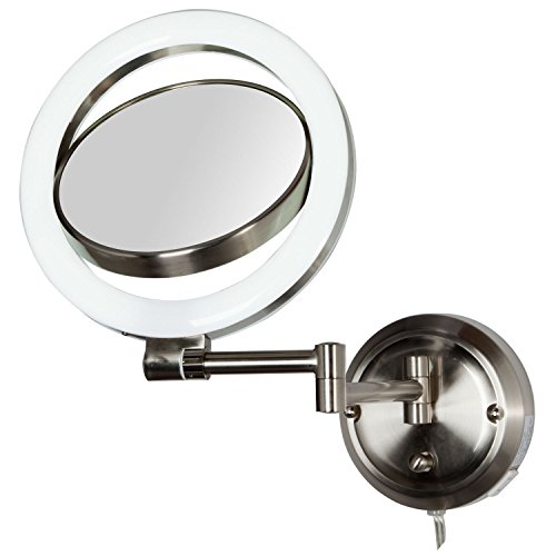 Zadro 10X 1X Dimmable Sunlight Wall Mount Surround Mirror Satin