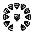 12 Guitar Plectrums w/ Pick Holder Black