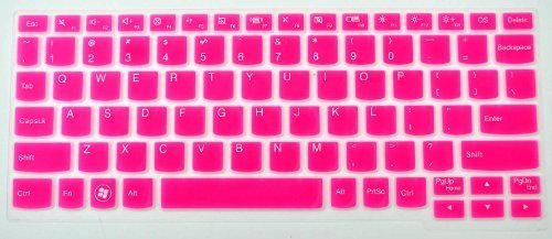 Folox® Colored High Quality Keyboard Skin Cover for Lenovo Ideapad S206, Yoga 11 Ultrabook, YOGA 11S, IdeaTab K3011W, S210T Touchbook, K2450,FLEX 10,FLEX A10,YOGA2 11,11 inch YOGA3 11,MIIX 700 (Hot Pink)