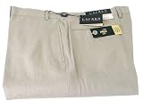 Ralph Lauren Mens Flat Front Solid Khaki Tan Linen Dress Pants