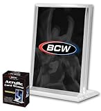 BCW - 1/2 Inch Vertical Acrylic Card Stand / Display or Holder with UV Protection - Ideal for Displaying Baseball & Other Sports Cards