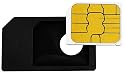 iPhone 4 Micro SIM Adapter / iPad Micro SIM Karten Adapter / Microsim Adapter zur Verwendung als normale SIM-Karte mit Zuschnittfolie und eingebauter Halterung - KEINE Klebefixierung notwenig!