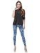 Bentibo Women's Fashion Floral Printed Spandex Leggings Skinny Pants Blue L