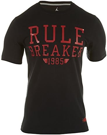Nike Jordan Men's "Rule Breaker" Tee Shirt Black/Red 519642-010 (Medium)