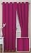 Rio Eyelet Hot Pink 46x54in Lightweight Sheer Curtain Pair with self-coloured Lining