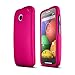Moto E Case, [Hot Pink] Slim Grip Rubberized Hard Plastic Case for Motorola Moto E (2014)