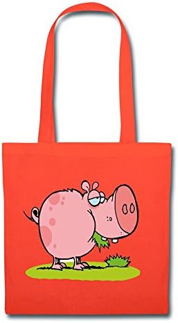 AUTUMNRTY Pig Eat Glass Shooping Bag Orange