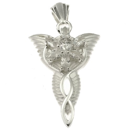 Herr der Ringe Schmuck by Schumann Design Arwens Abendstern klein 925 Sterling Silber 3101-001