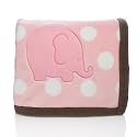 Elegant Baby "Lil Buddies" Appliqued Dot Plush Blanket - Edwina the Elephant