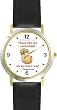Habit 1 - Those Committed #1 (English Text) - DELUXE TWO-TONE WATCH from THE 7 HABITS - WATCH COLLECTION BY WATCHBUDDY&reg; - Arabic Numbers - Black Leather Strap-Size-Children's Size-Small ( Boy's Size & Girl's Size )