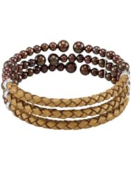 Freshwater Cultured Pearl & Leather Cuff Bracelet