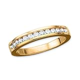 Gold Plated Sterling Silver 1/3 ct. Cubic Zirconia Wedding Band