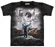 The Mountain Summoning the Storm Native American Horse Adult Tee T-shirt
