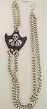 Heavy Double Strand Triple Skull Wallet Jeans Chain