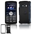 Black Rubberized Snap-On Cover Hard Case Cell Phone Protector for LG enV3 VX9200