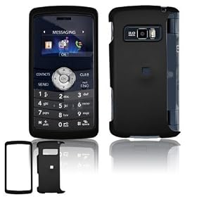 Black Rubberized Snap-On Cover Hard Case Cell Phone Protector for LG enV3 VX9200