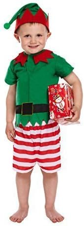 Santa's Little Helper Elf Toddler Fancy Dress Costume Age 3 by Henbrand