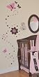 DK Leigh Vinyl Wall Art Motif Pink & Brown for Sweet Butterfly Design