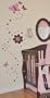 DK Leigh Vinyl Wall Art Motif Pink & Brown for Sweet Butterfly Design
