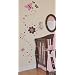 DK Leigh Vinyl Wall Art Motif Pink & Brown for Sweet Butterfly Design