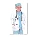Green Junior Physician Outfit with Lab Coat, Scrub Set, and Stethoscope,  Size 8/10