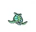Mini - Small Sea Turtle - Facing Right - Iron on Applique - Embroidered Patch