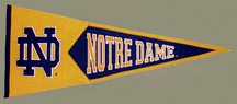 Buy Notre Dame Fighting Irish 13 x 32 NCAA Collegiate Traditions Interlock Pennant from Winning Str by Winning Streak