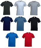 Fruit of the Loom V-Neck plain short sleeve t shirt