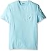 Nautica Men's Solid Crew Neck Short Sleeve Pocket T-Shirt, Bright Aqua, Large
