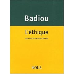 L'�thique : Essai sur la conscience du mal