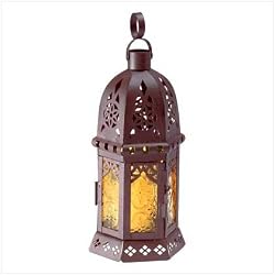 Yellow Glass Moroccan Lantern